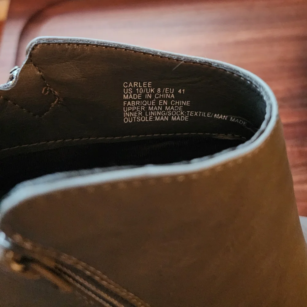 JustFab Just FabGrey Carlee‎ Side Zip Ankle Booties NWOB